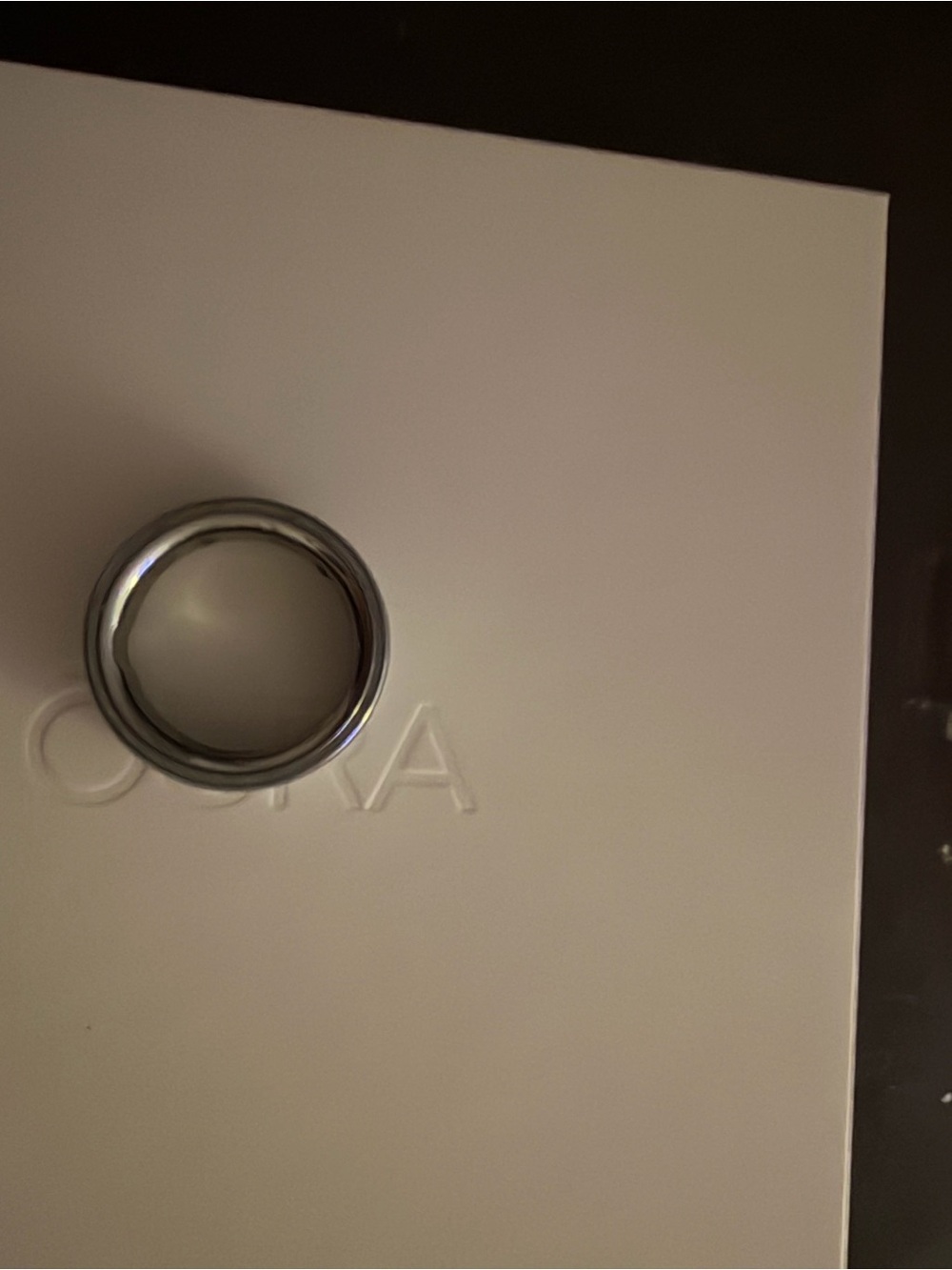 Oura Silver Titanium Ring - Polished Finish